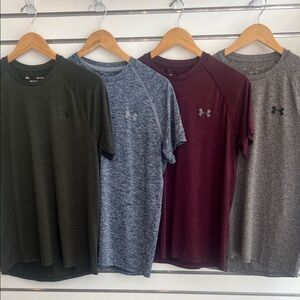 Set of 4 - Under Armour Men's Short Sleeve Tees - Olive, Blue, Maroon, Gray